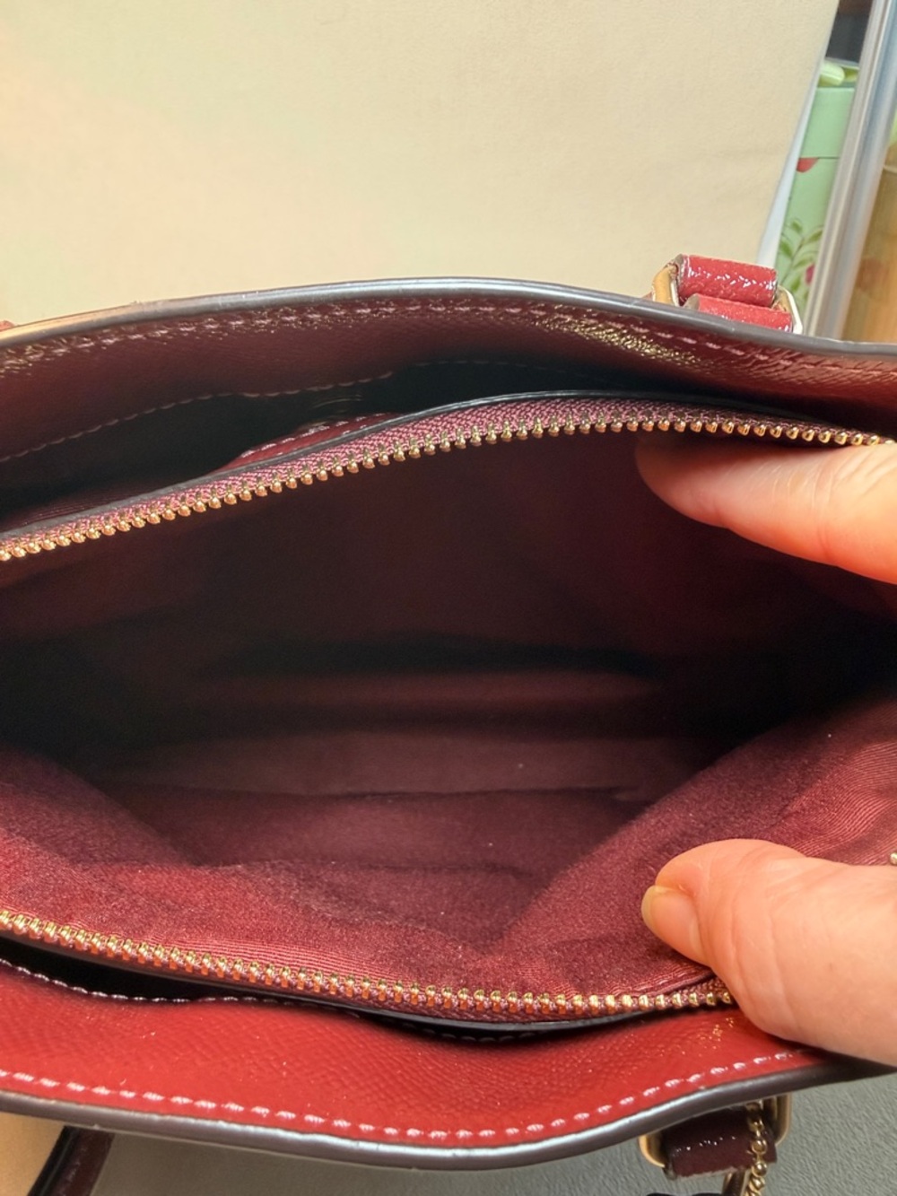 Coach Sage Carryall Signature Brown Wine - Picture 5 of 11